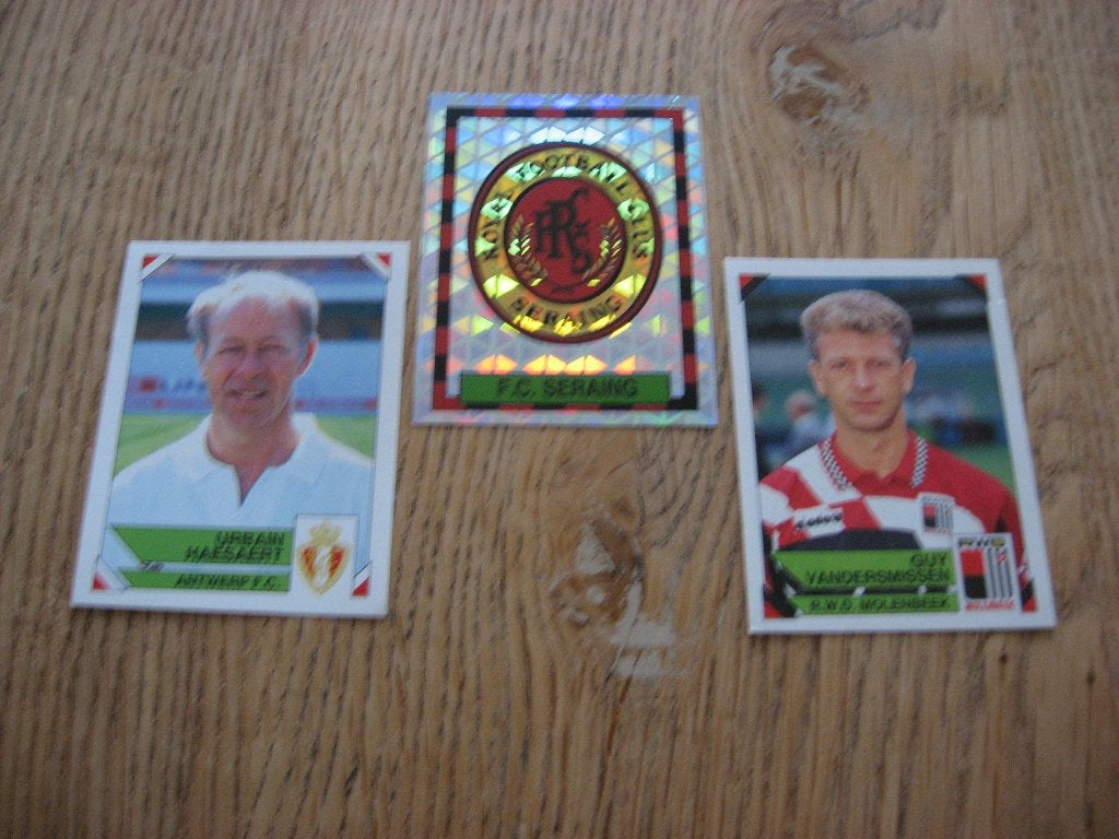 Football 95 Panini Stickers Embleem Trainer Speler, Ophalen of Verzenden, Nieuw, Poster, Plaatje of Sticker