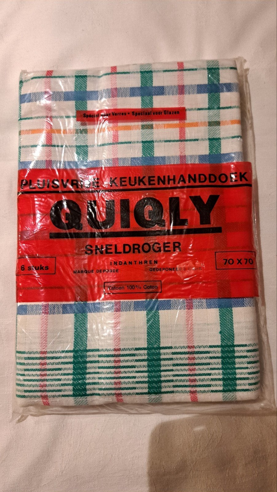 Quickly 6 kwaliteits keukenhanddoeken 70 x70 cm 100 % katoen, Ophalen of Verzenden, Nieuw, Katoen, Overige merken