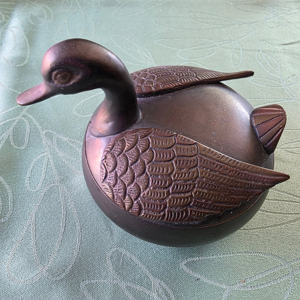 KOPEREN POT IN DE VORM VAN EEN EEND UIT INDIA, Antiek en Kunst, Antiek | Brons en Koper, Ophalen of Verzenden, Koper
