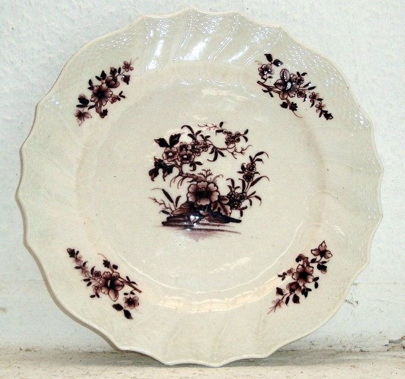 ASSIETTE PORCELAINE de TOURNAI "MANGANESE"., Enlèvement