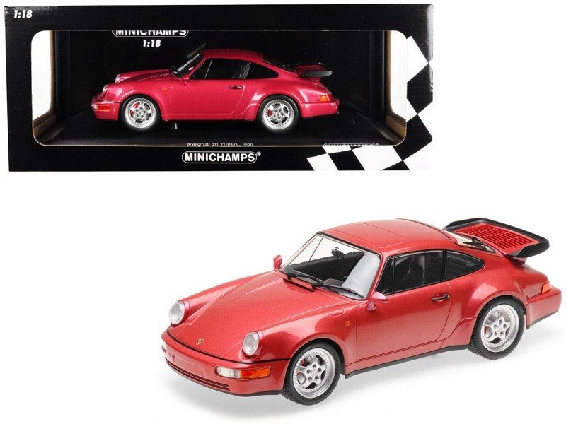 Porsche 964 Turbo 1/18 Minichamps, Enlèvement, Comme neuf, Voiture, MiniChamps