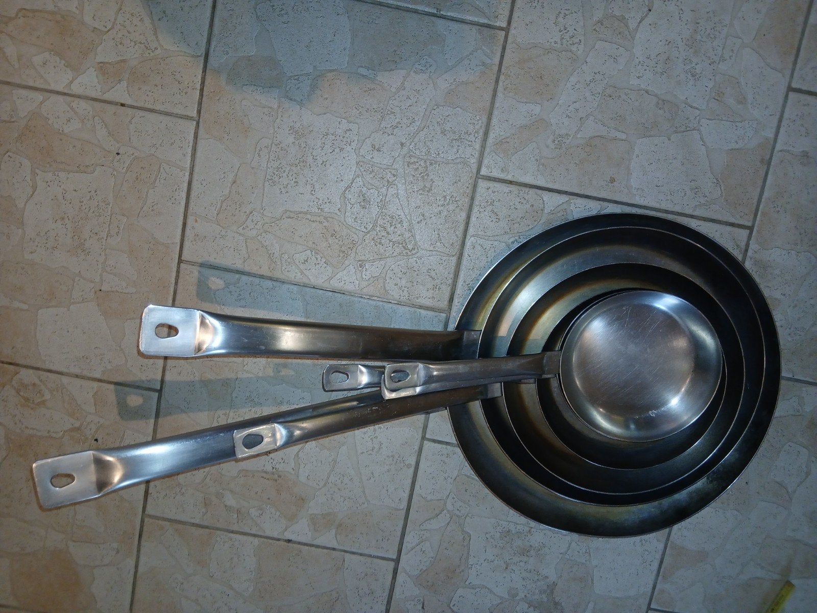 poêle Sartel inox 18/10 professionnel, Maison & Meubles, Enlèvement, Utilisé, Inox, Autres marques