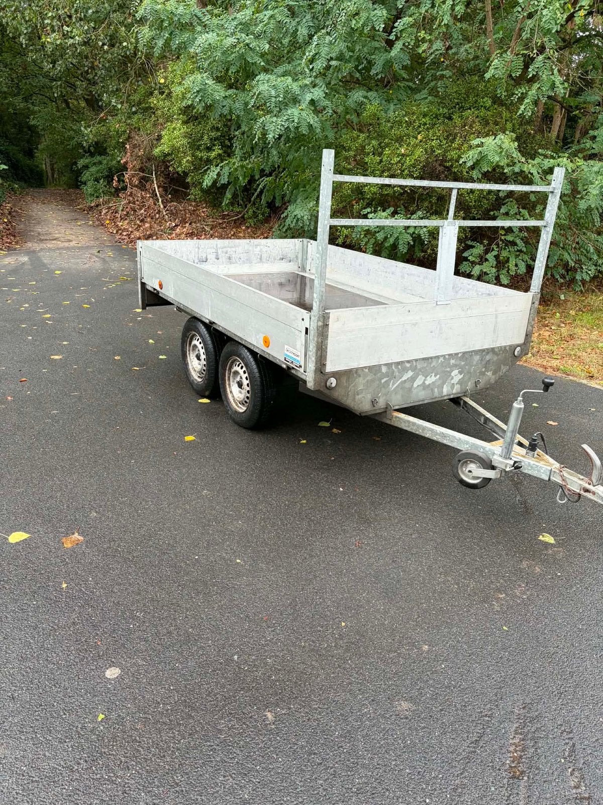 Aanhangwagen aluminium dubbelas, Enlèvement, Comme neuf