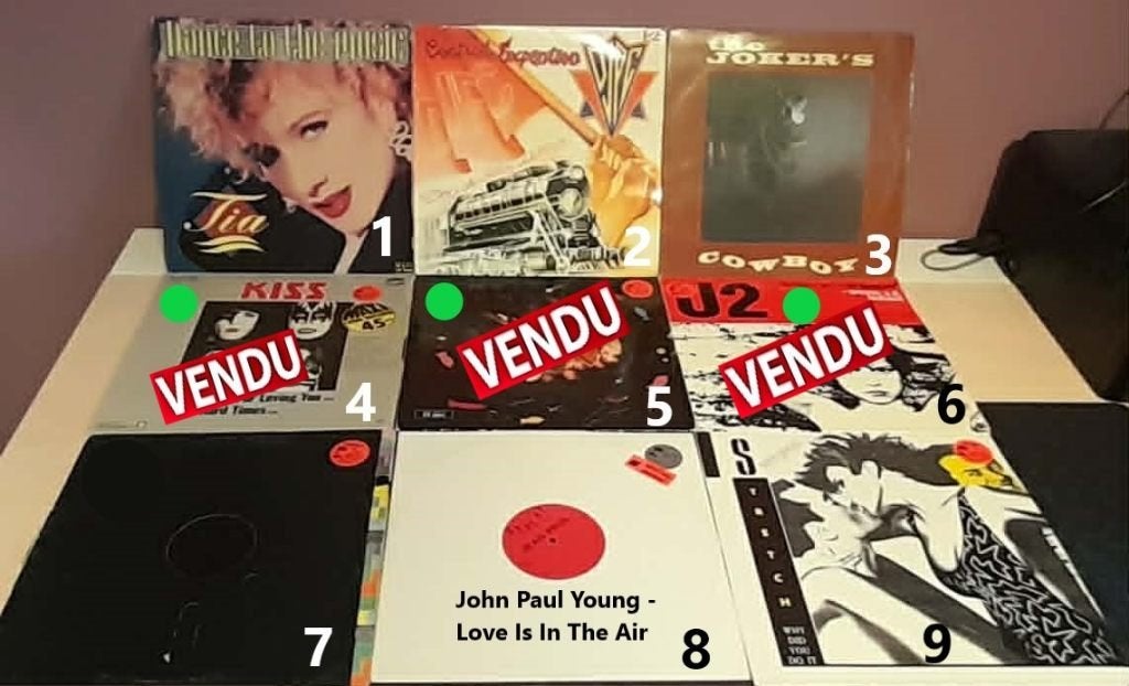 Vinyles maxi 45 tr a vendre., Enlèvement ou Envoi, Utilisé, LP, 12 pouces