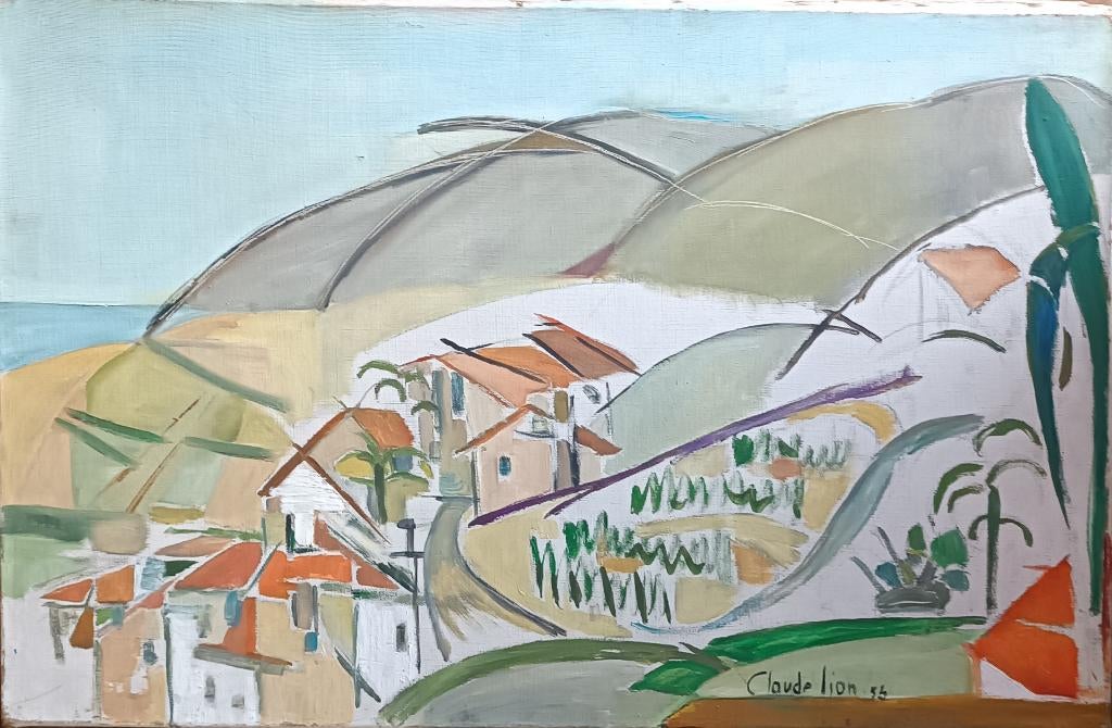 Claude Lion: St-Bernard Hyères 1953 (O/D, 61 x 38 cm), Ophalen of Verzenden