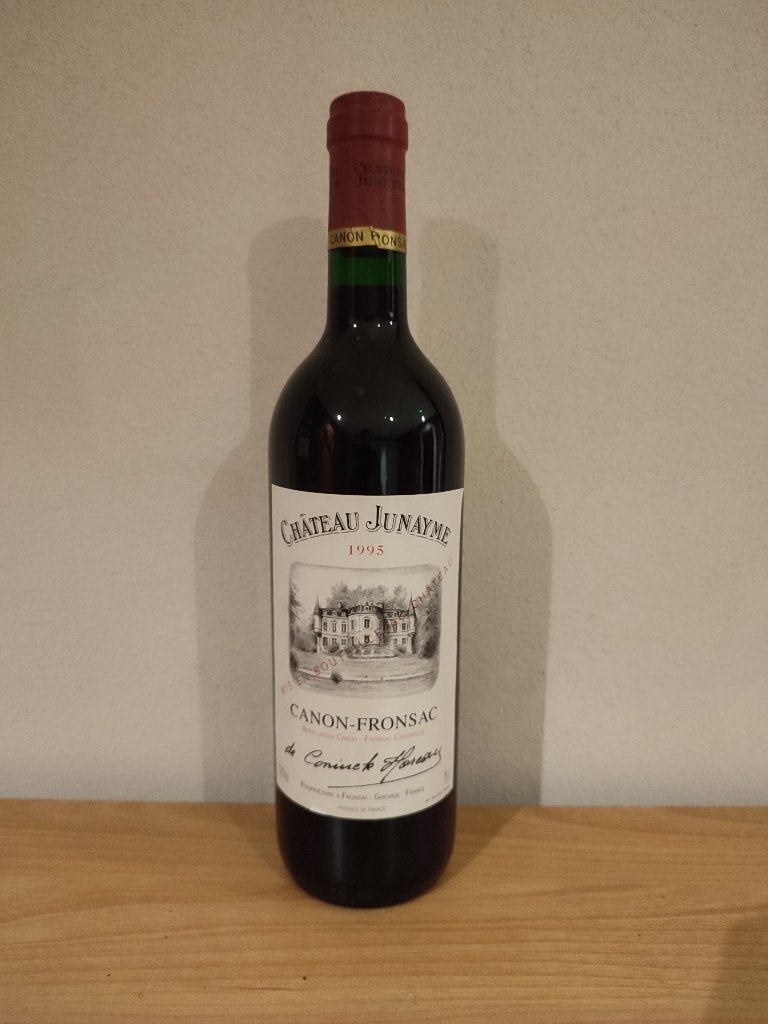 CHATEAU JUNAYME - 1995 - Canon Fronsac, Collections, Vins, Neuf, Pleine, Enlèvement, Vin rouge