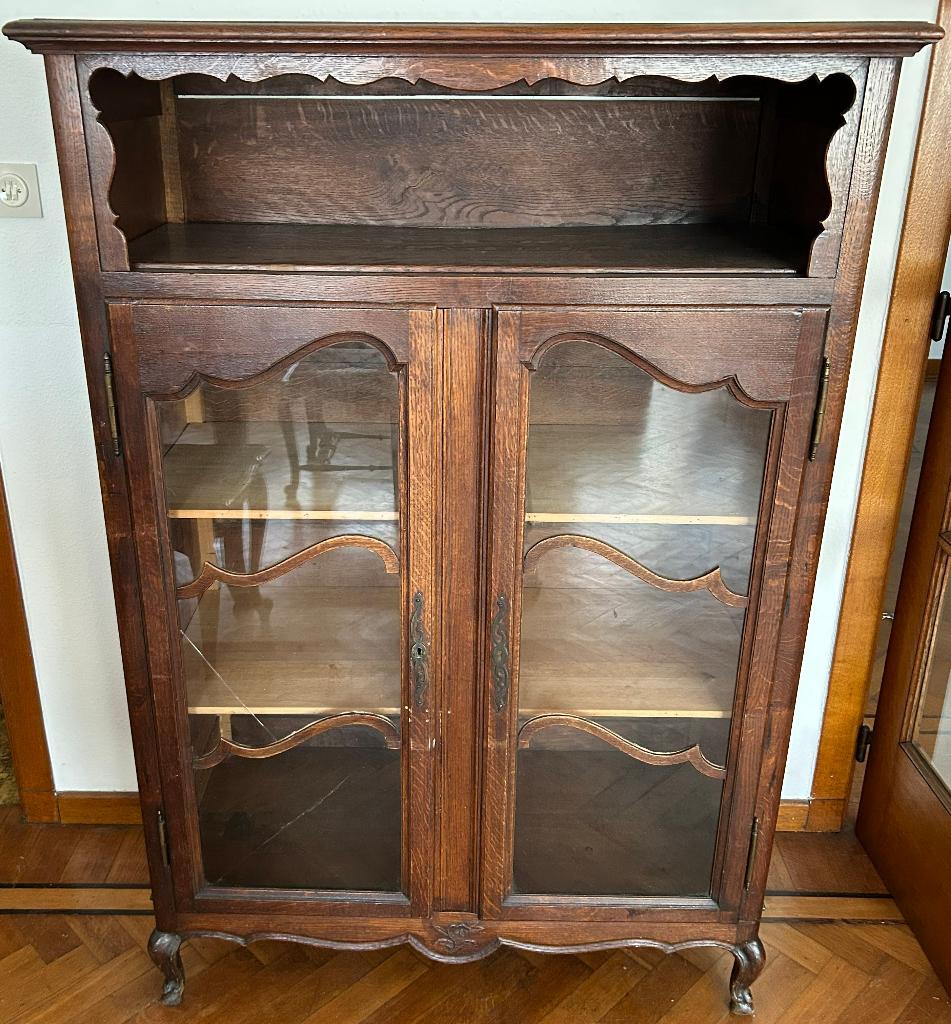Ancienne armoire porte vitrer, Verre, 25 à 50 cm, Avec porte(s), Enlèvement