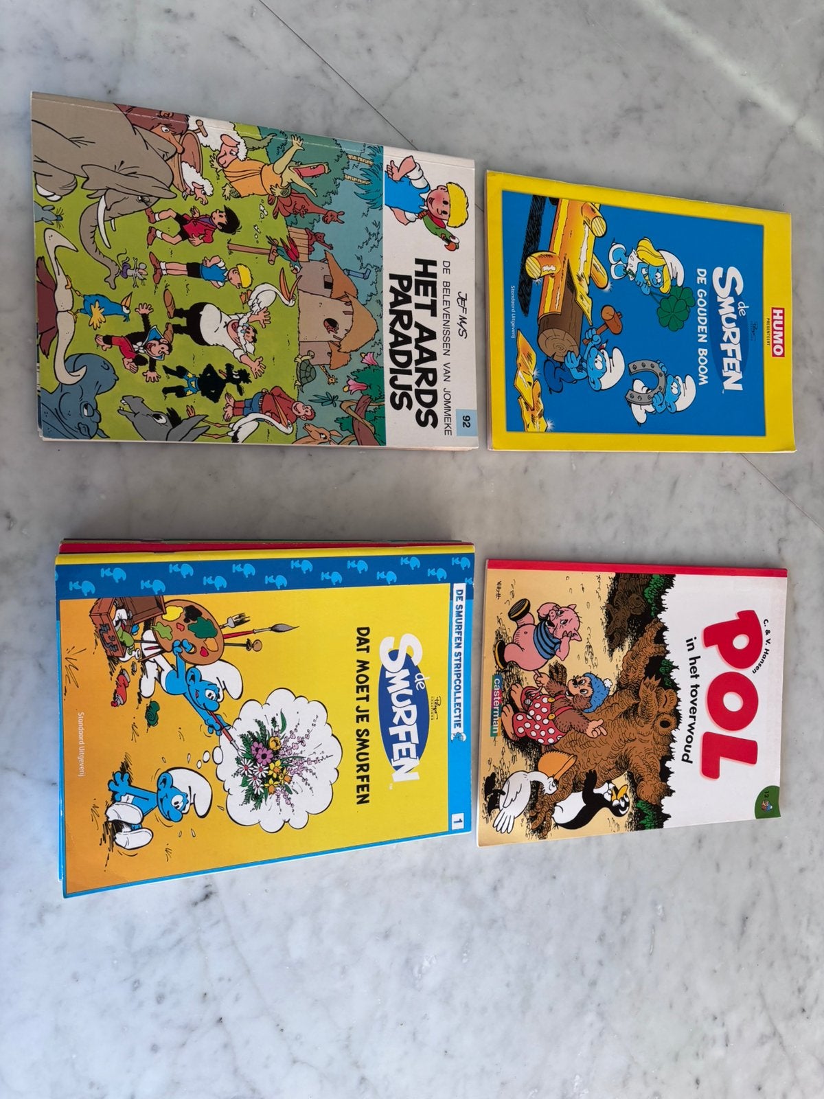 Strips De Smurfen, Jommeke en Pol, Livres, Humour, Enlèvement, Utilisé