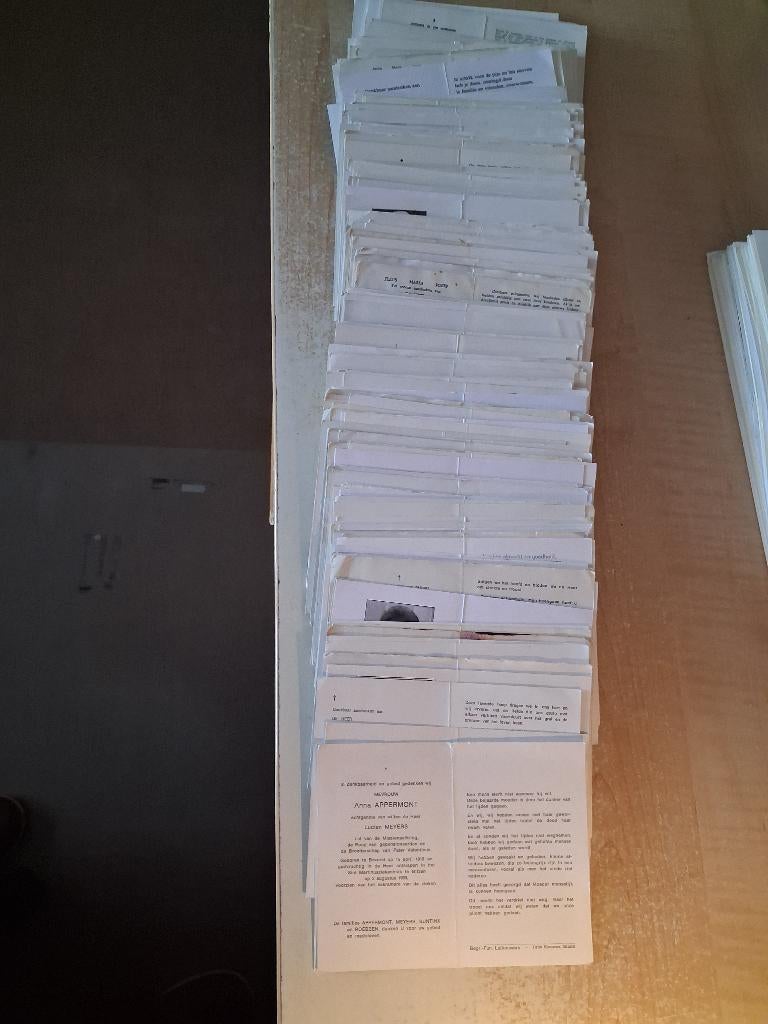 Rouw-Bidprentjes BEVERST 380 stuks, Ophalen, Bidprentje