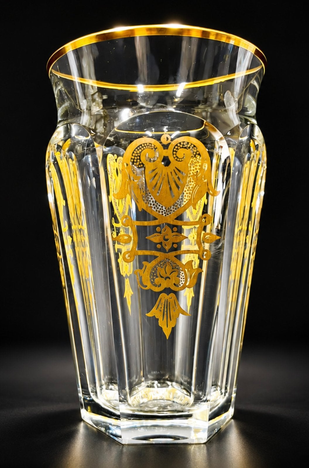 Baccarat France – vergulde kristallen vaas Harcourt/Nelly, Ophalen of Verzenden