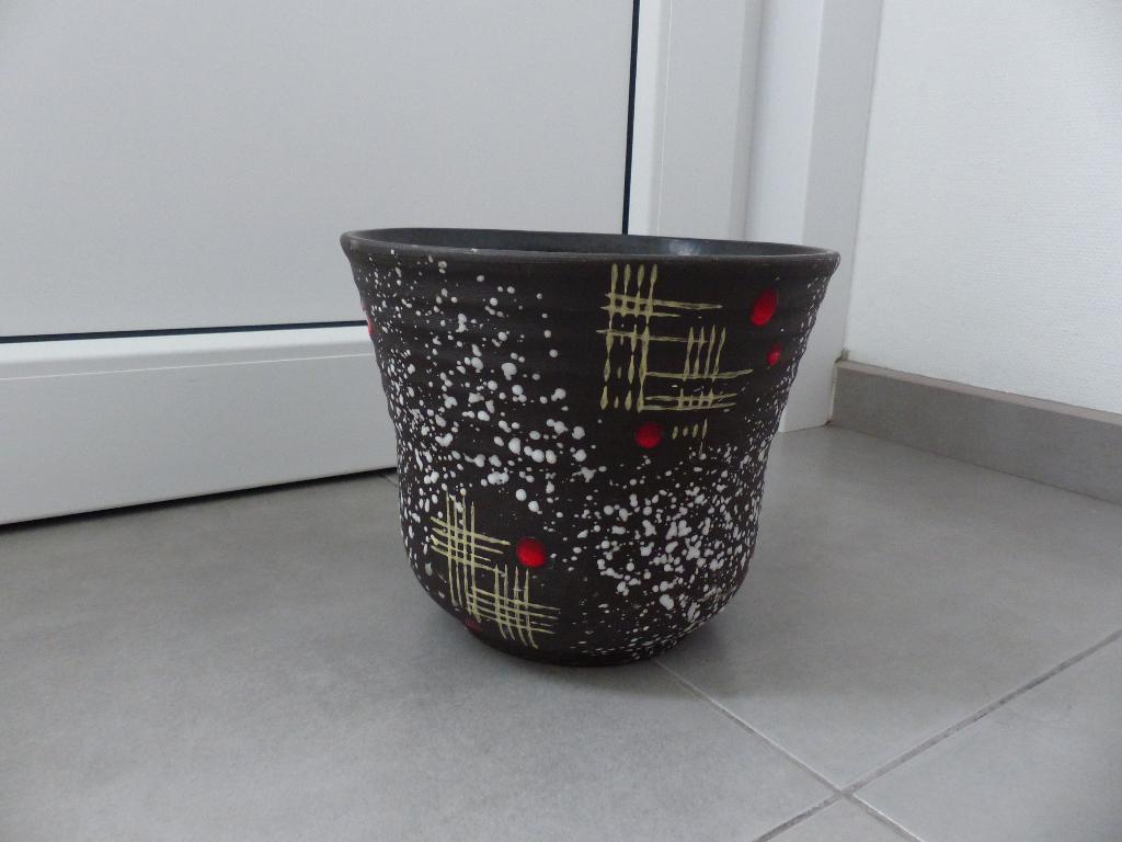 Vase vintage en céramique avec imprimé japonais, Enlèvement ou Envoi