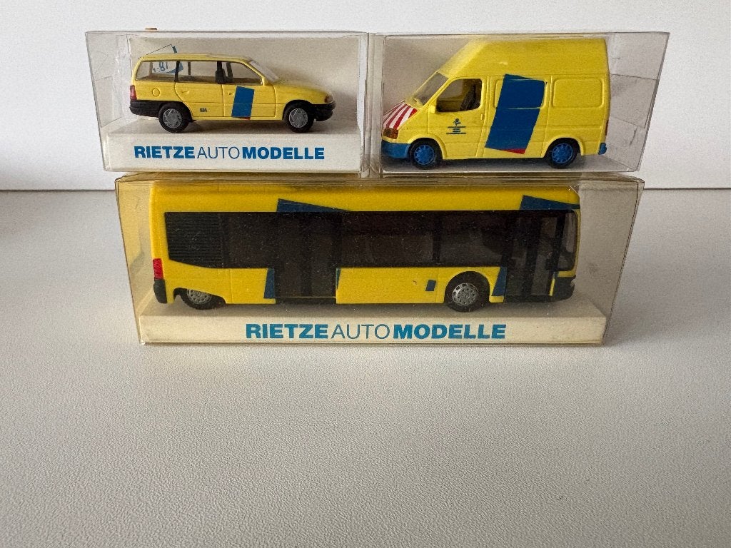 STIB / MIVB - FORD TRANSIT - OPEL ASTRA - MB CITO - RIETZE, Envoi, Neuf, Bus ou Camion, Rietze