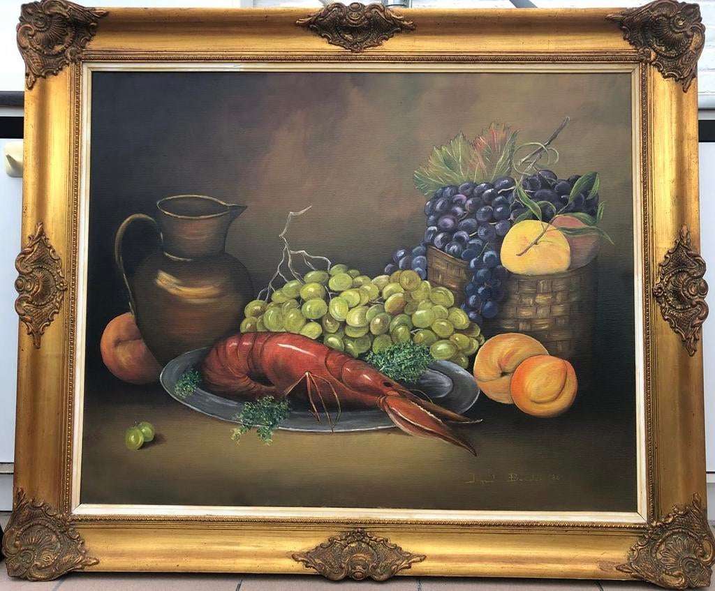 Klassiek stilleven schilderij met sierlijst, Antiek en Kunst, Ophalen