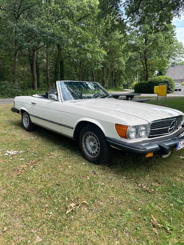 Mercedes 450 SL R107, Autos, Cuir, Achat, Carnet d'entretien, Noir