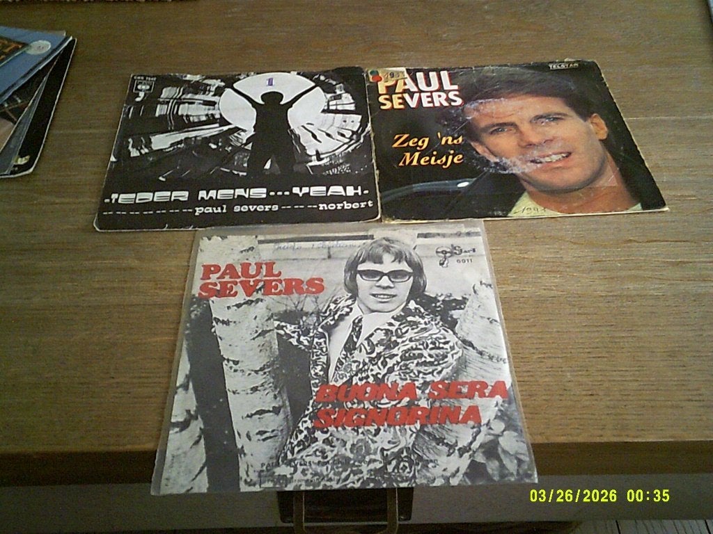 Paul Severs -vinylsingels 7 stuks goede staat., CD & DVD, Enlèvement ou Envoi, Comme neuf, Pop, Autres types