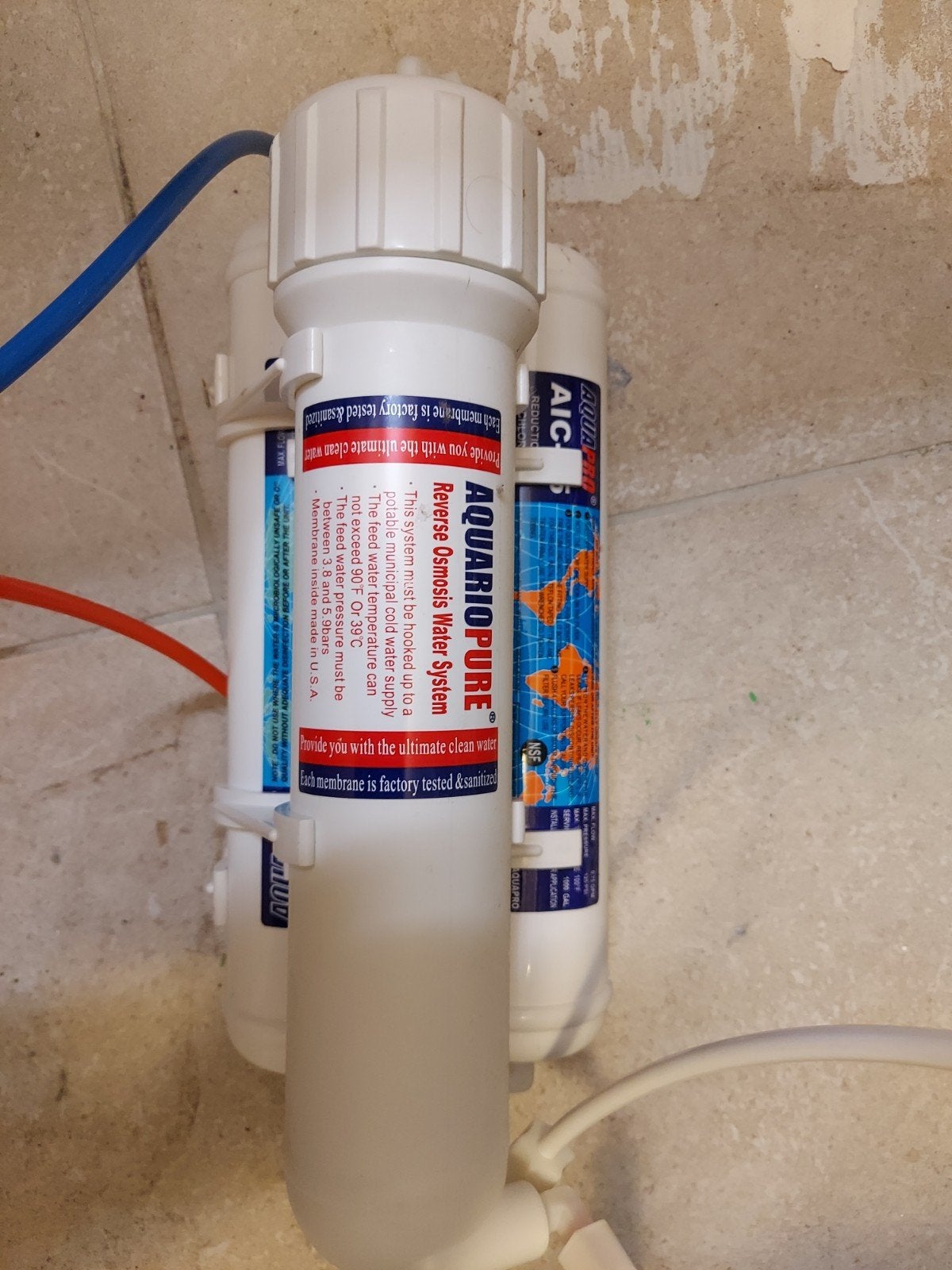 Osmoseur AQUARIOPURE 3 étapes pour aquarium, Enlèvement