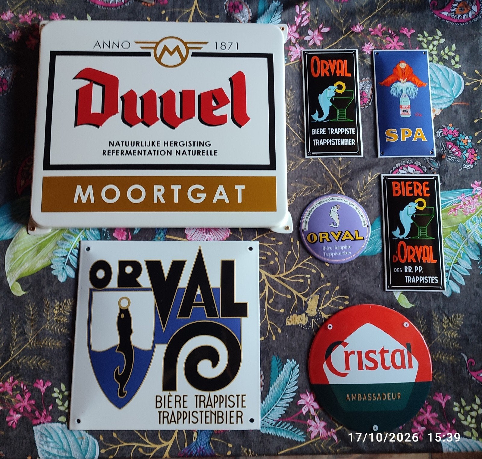 Lot de plaques émaillées ., Collections, Enlèvement ou Envoi, Comme neuf, Panneau, Plaque ou Plaquette publicitaire, Duvel