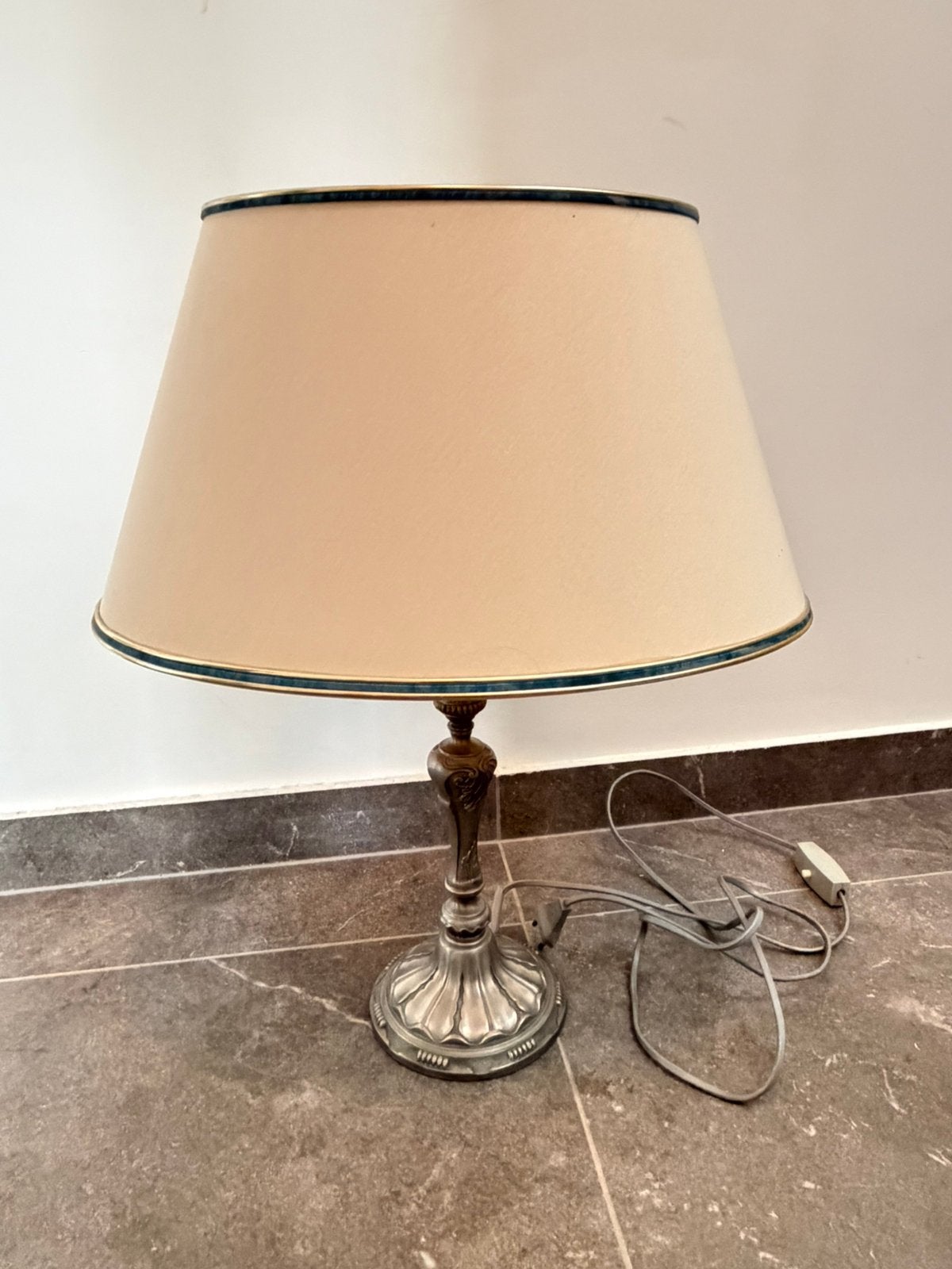 Etain lampe abat-jour vintage décoration luminaire, Enlèvement, Comme neuf