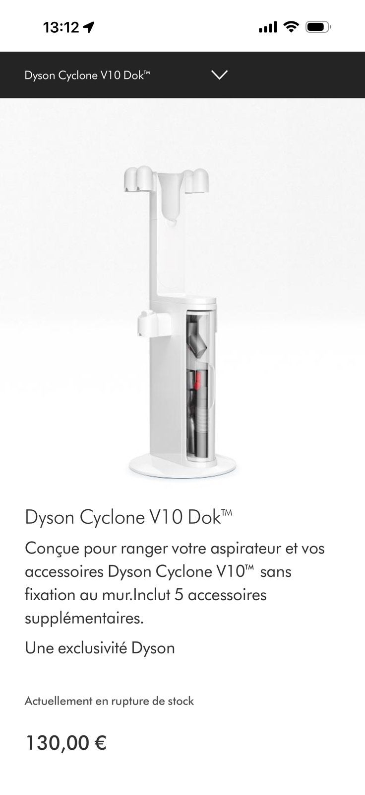Station de recharge pour le Dyson V10 neuf jamais utilisé, Enlèvement ou Envoi, Neuf