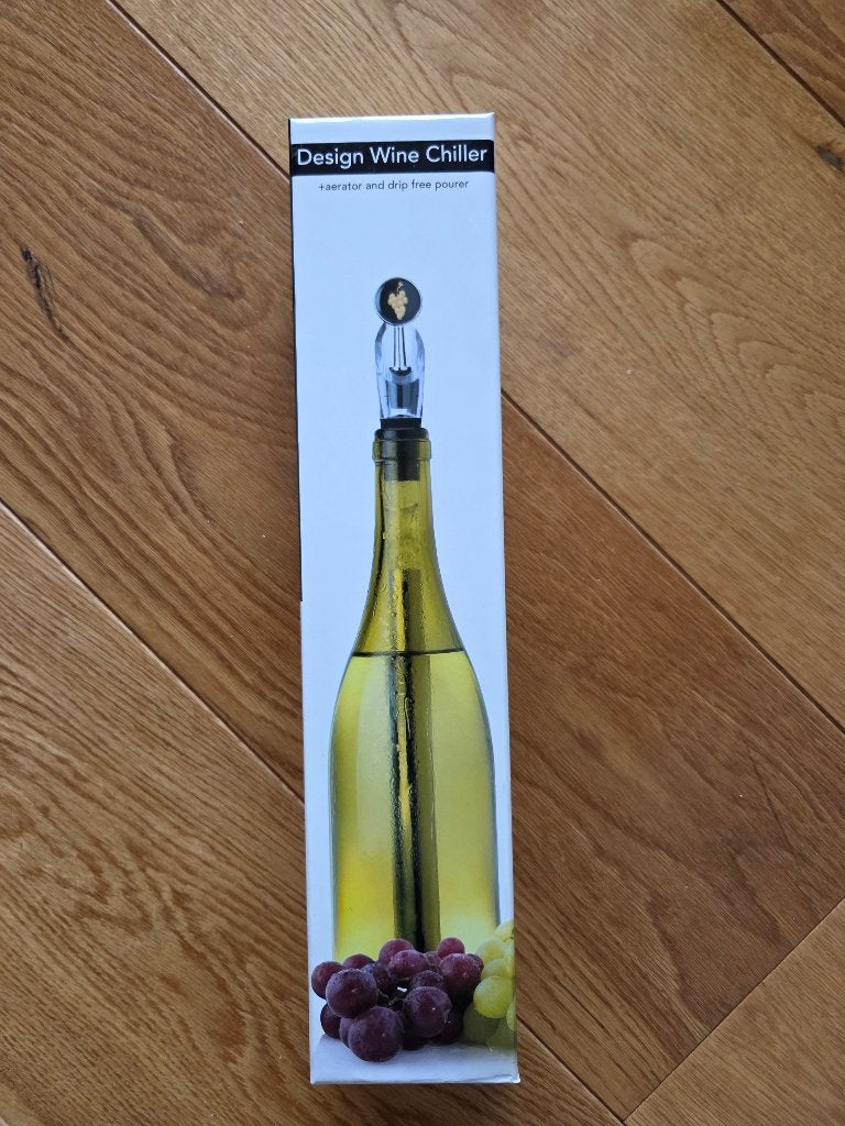 design wine-chiller en kurkentrekker - prijs=samen - nieuw, Overige typen, Ophalen of Verzenden, Nieuw, Metaal
