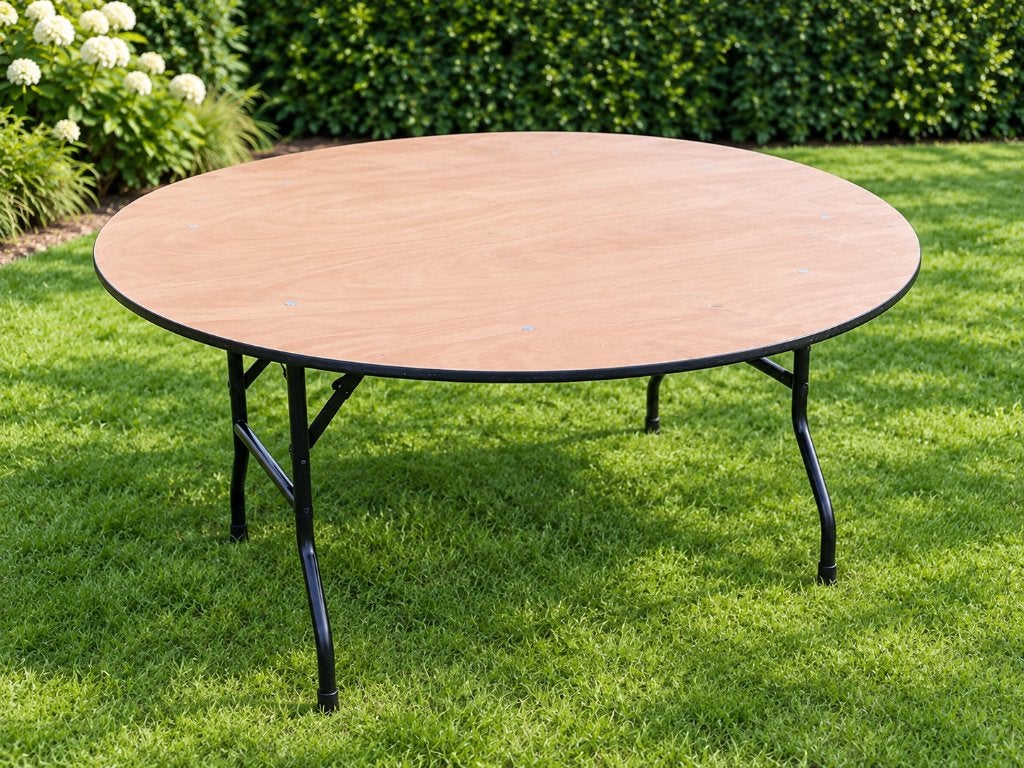 Ronde tafels (183 cm = 8-10 personen) te huur, Hobby en Vrije tijd, Ophalen