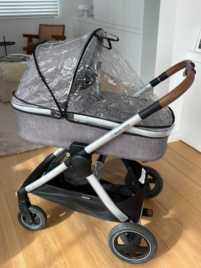 Poussette avec landeau, siège de voiture de Maxi Cosi, Enlèvement, Comme neuf, Poussette