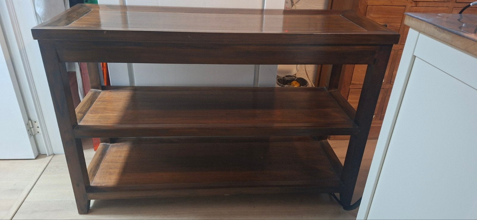 muurtafel teakhout, Ophalen, Zo goed als nieuw
