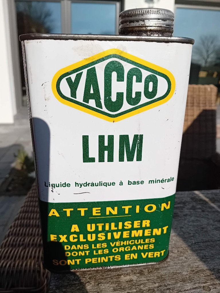 Vintage olieblik YACCO LHM, Ophalen of Verzenden, Zo goed als nieuw