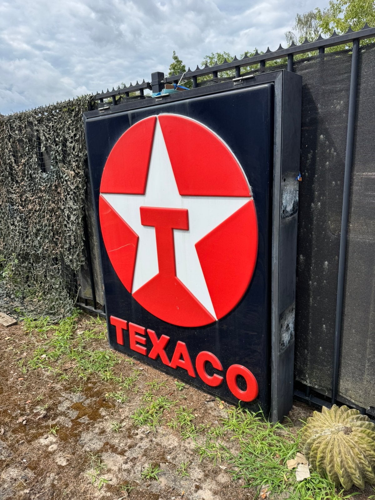 Grote TEXACO reclame lichtbak, Ophalen, Gebruikt, Lichtbak of (neon) lamp