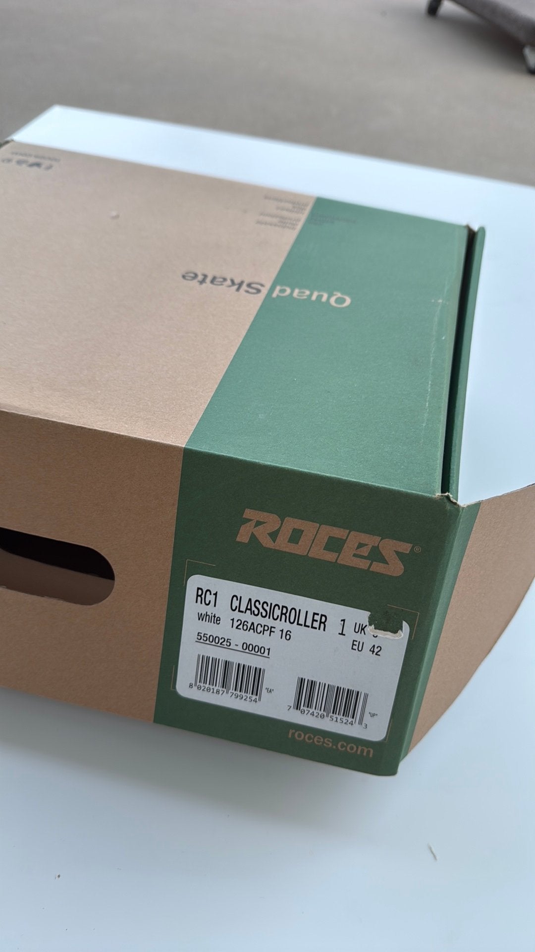 Rolschaatsen wit Roces maat 42, Ophalen, Nieuw