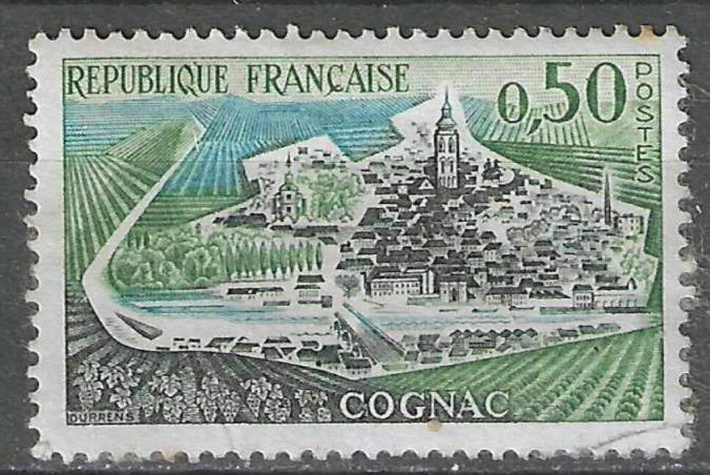 Francia 1961/1962 - Yvert 1314 - Cognac (ST), Envoi, Affranchi