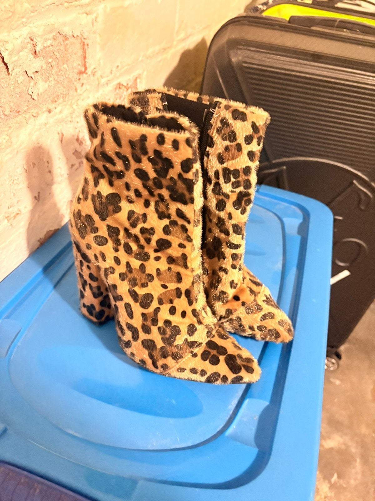 Leopard print laarzen met hak, Vêtements | Femmes, Autres couleurs, Comme neuf, Enlèvement, Autres types