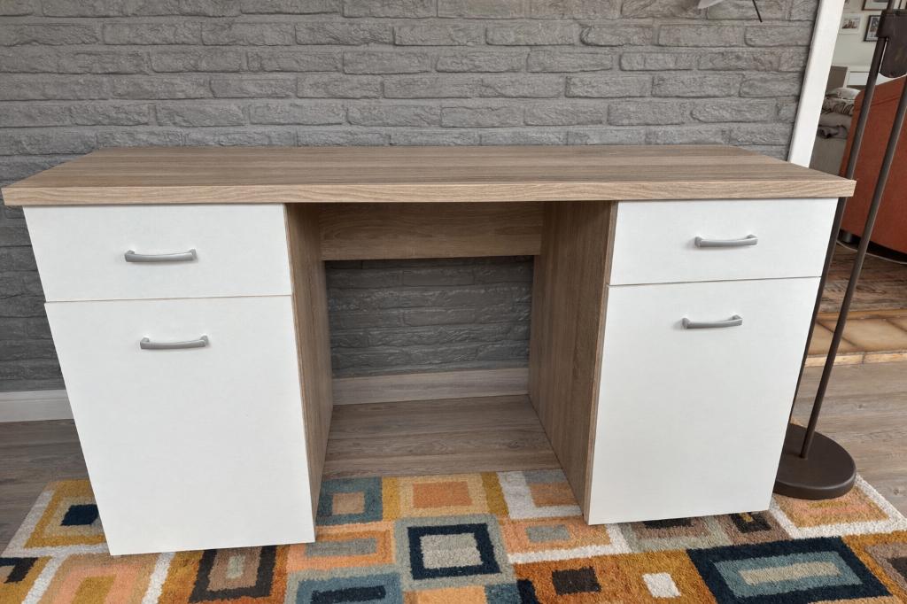 Table Bureau, Ophalen, Met lades, Gebruikt, Hout