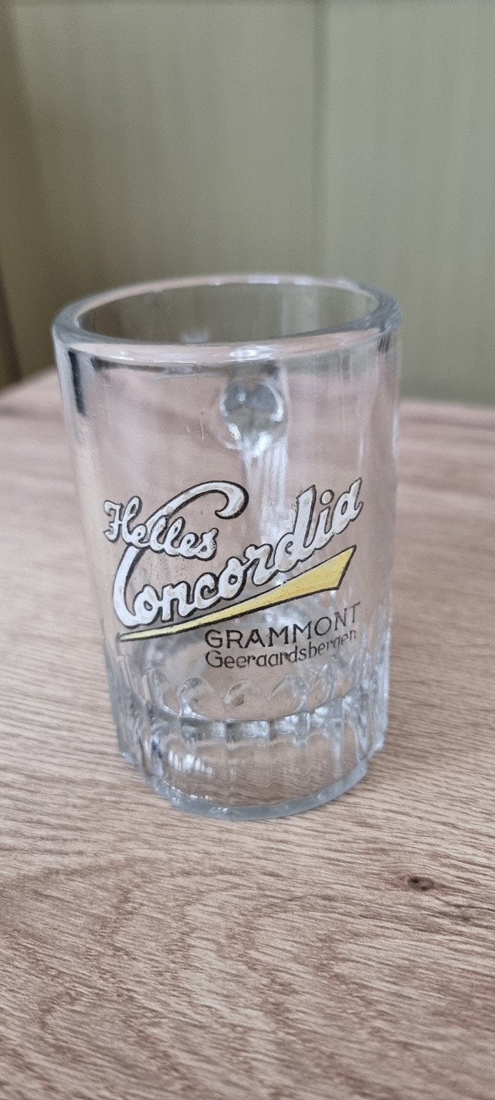 Vintage bierpul van Brouwerij Concordia uit Geraardsbergen, Enlèvement, Utilisé, Verre à bière