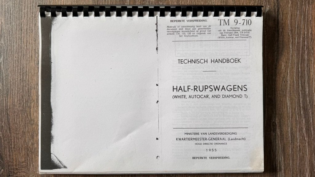 TM 9-710 – Basic Half-Track Vehicles (NL vertaling, KOPIE), Ophalen of Verzenden