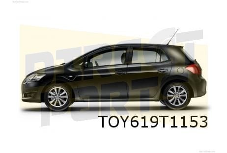 Toyota Auris (2/07-12/12) achterportier links (te spuiten) O, Neuf, -, Toyota, Porte