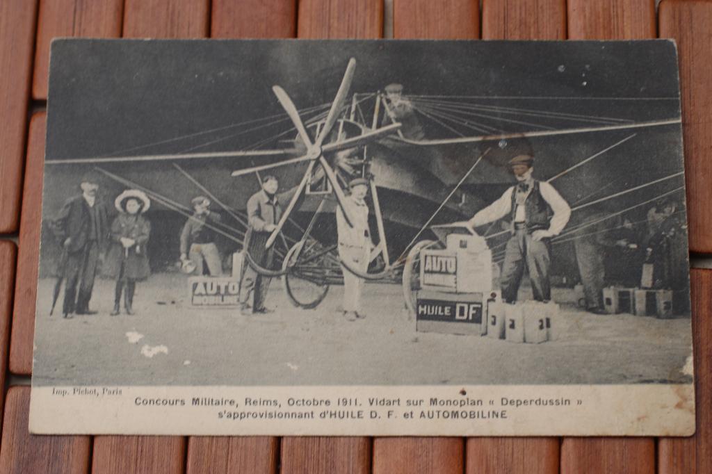 Carte postale aviation automobile huile auto militaire 1911, Enlèvement ou Envoi