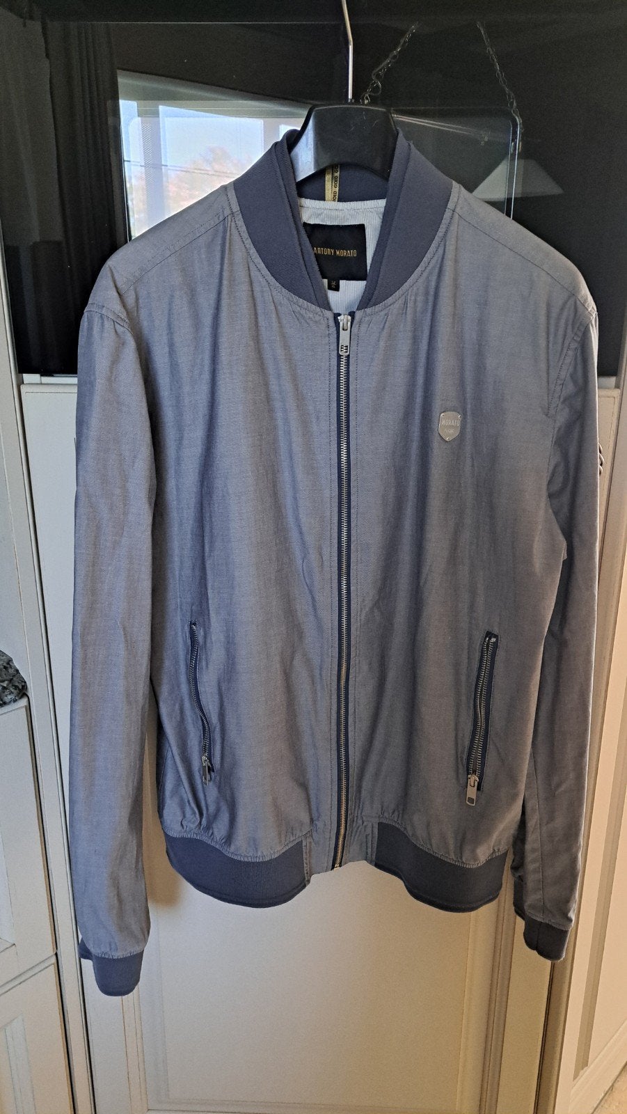 anthony morato xl mt 52 grijs blauw jasje, Kleding | Heren, Ophalen of Verzenden, Gedragen, Grijs, Anthony morato