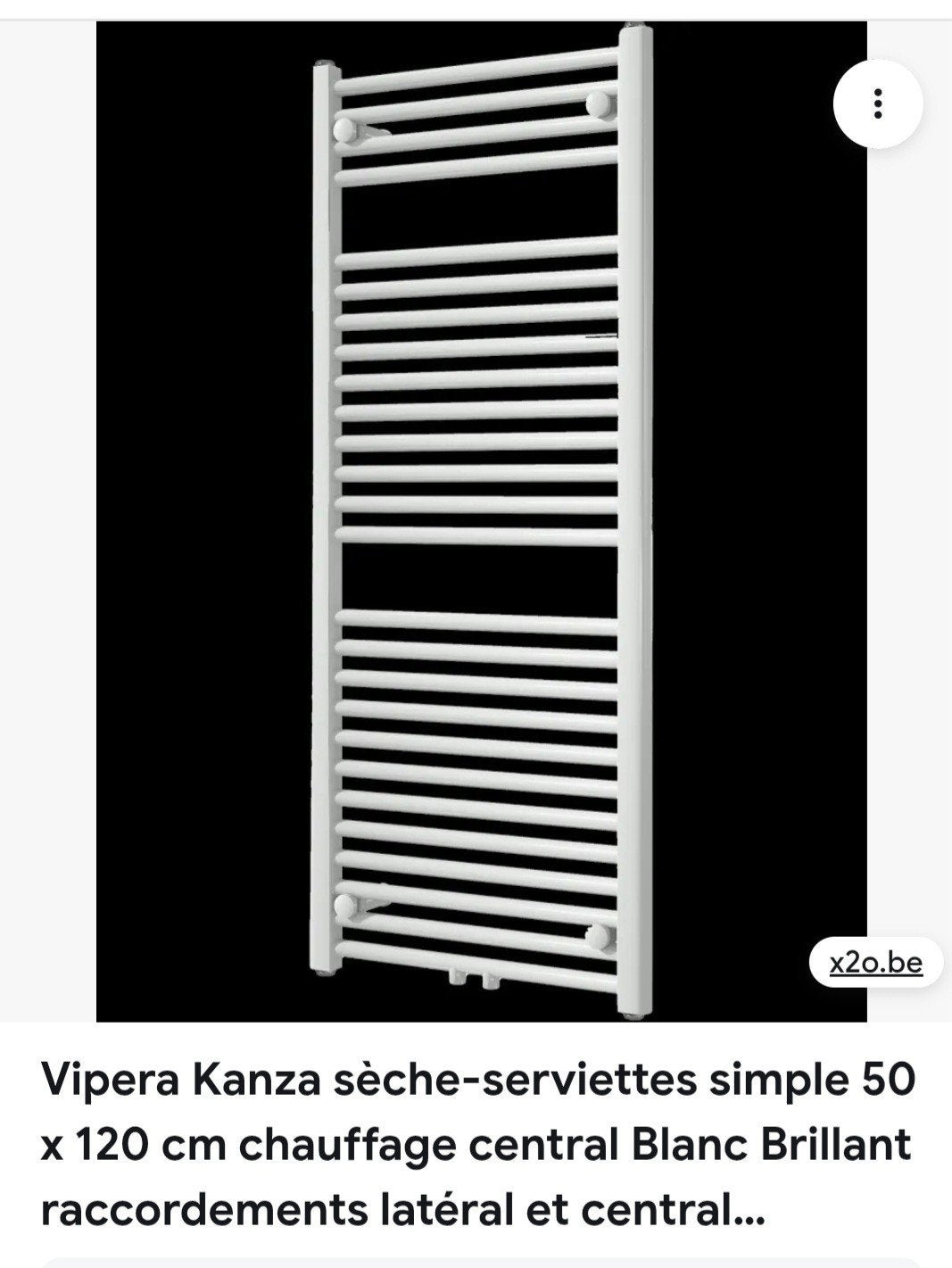 radiateur chauffage plat porte serviette 50x120cm brillant, Bricolage & Construction, Moins de 60 cm, Enlèvement, Radiateur, Neuf