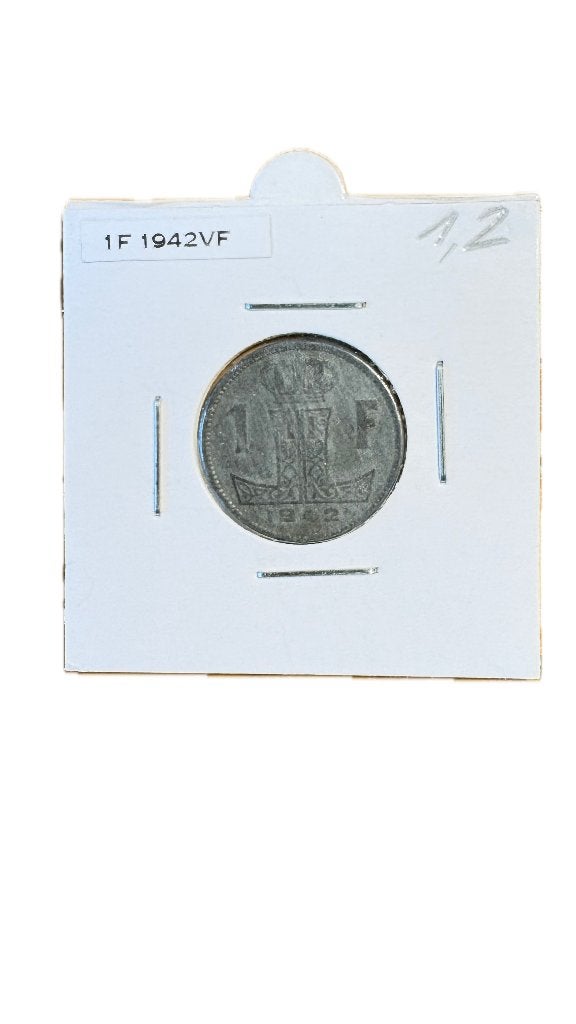 LEOPOLD III : 1 FRANC 1942VF (1), Timbres & Monnaies, Enlèvement ou Envoi