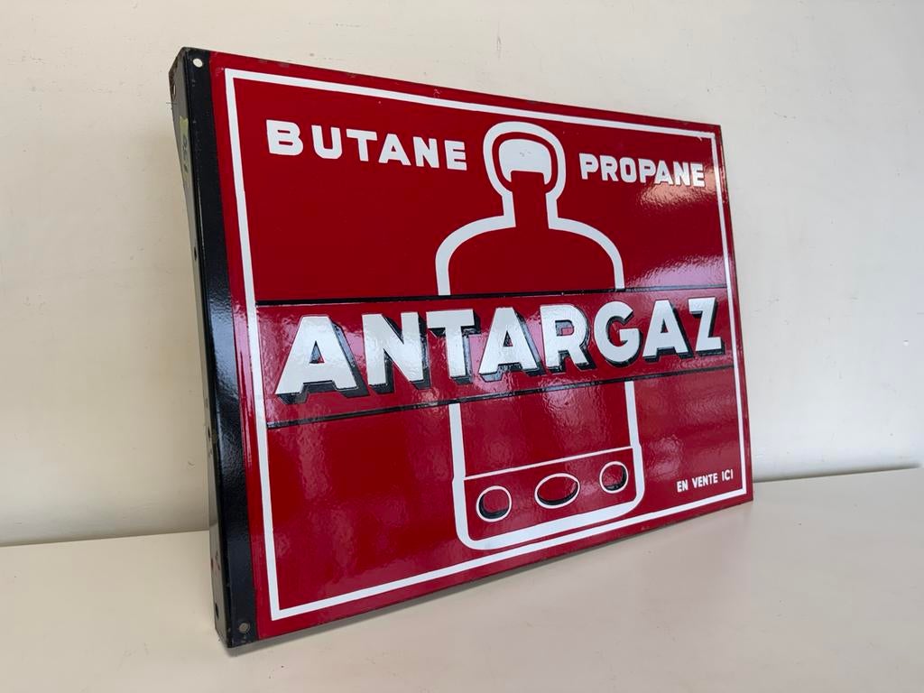 Panneau d'affichage en émail ANTAR, Enlèvement ou Envoi, Utilisé, Panneau publicitaire