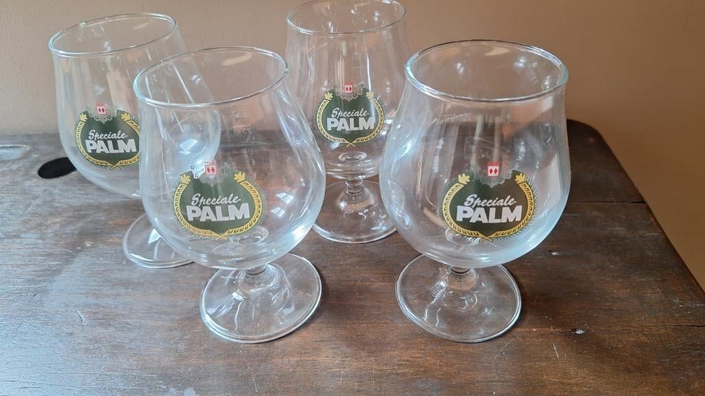 4 bierglazen Palm, Verzamelen, Biermerken, Ophalen of Verzenden, Gebruikt, Palm