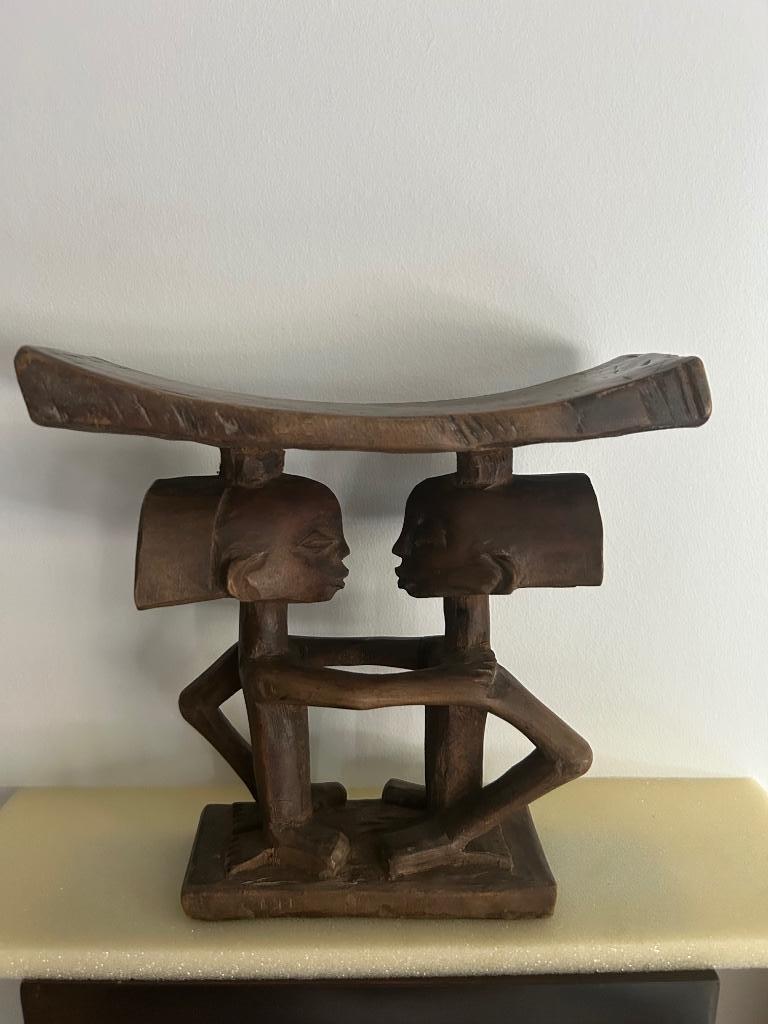 Hemba originele zeldzame neksteun D R Congo, Antiek en Kunst, Ophalen of Verzenden