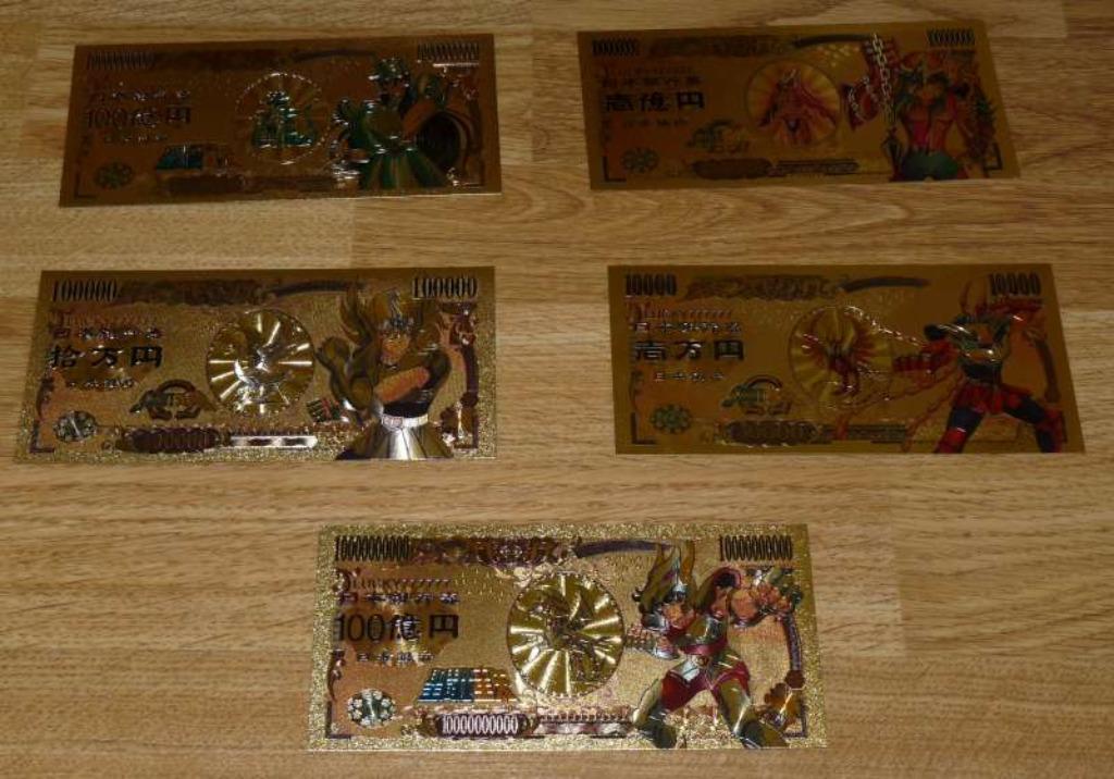 5 billets Saint Seiya, Collections, Enlèvement ou Envoi