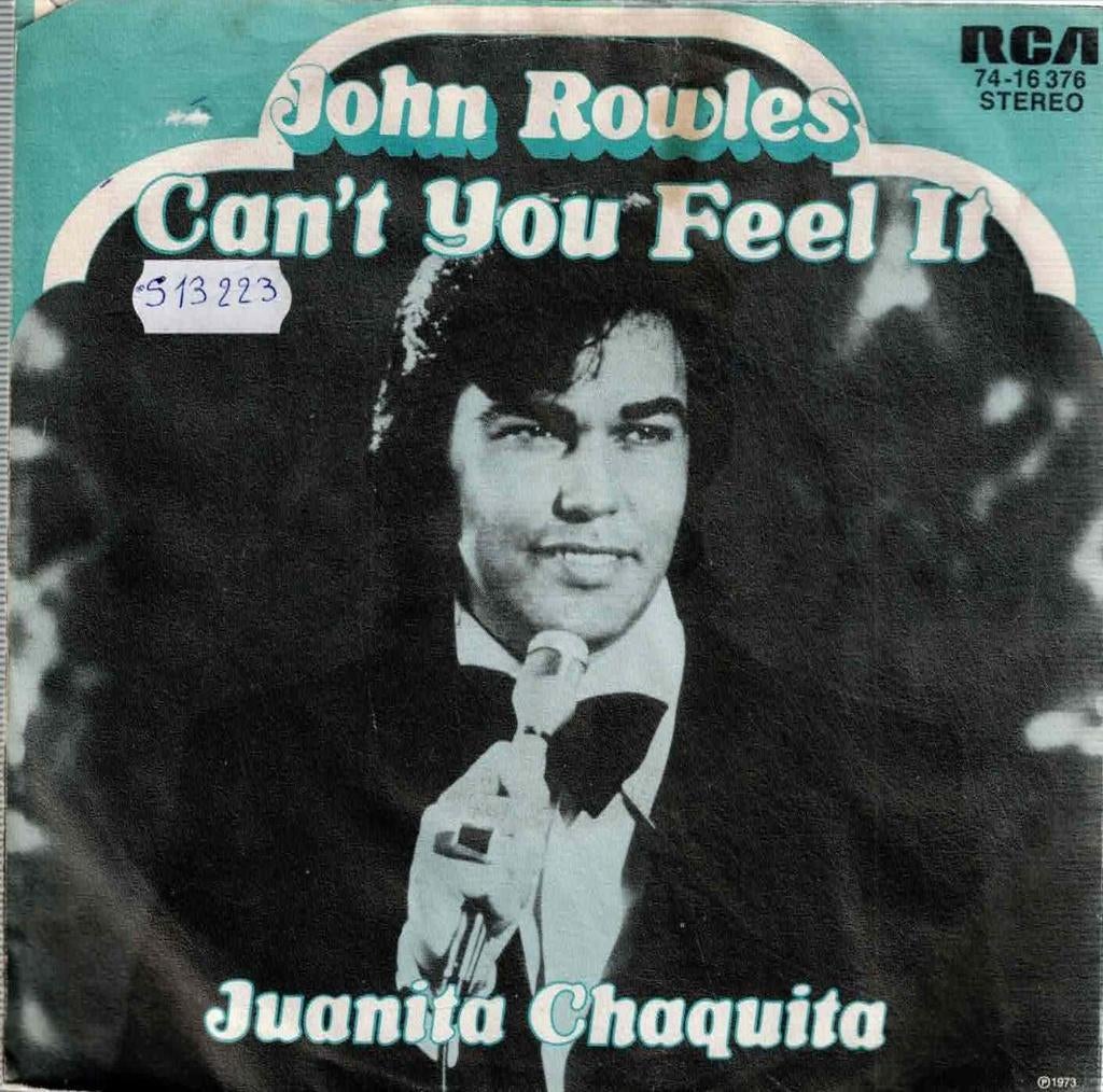 Vinyl, 7"   -    John Rowles – Can't You Feel It, Ophalen of Verzenden, Overige formaten