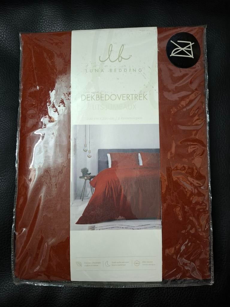 Housse de couette New wine red + 2 taies d'oreiller, Enlèvement ou Envoi, Neuf, Rouge, Housse de couette