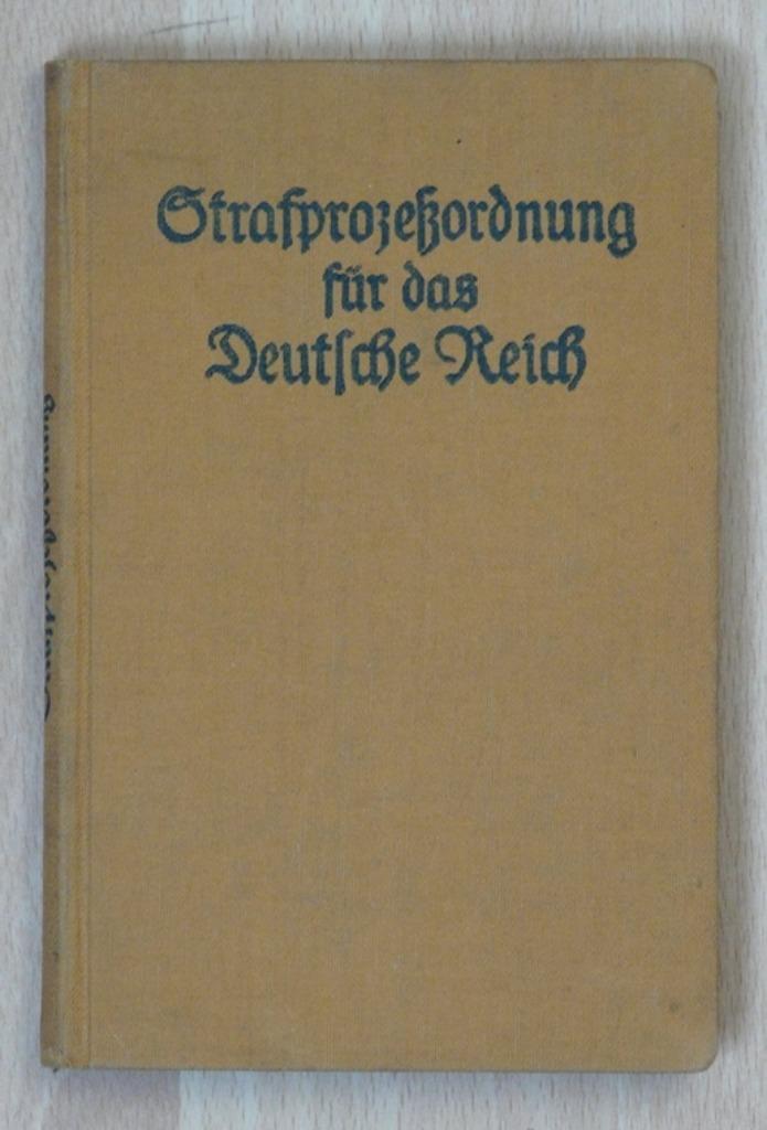 Zakboekje Strafprocessen & Rechten, Deutsche Reich uit 1924., Juridique et Droit, Karl Pannier, Enlèvement ou Envoi, Utilisé