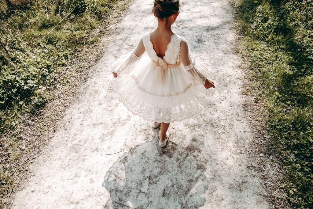 Prachtig communiekleedje Abel & Lula / maat 128, Kinderen en Baby's, Kinderkleding | Maat 128, Ophalen