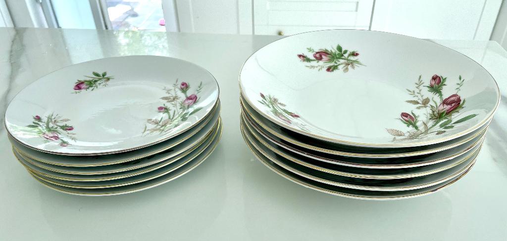 Set van 12 vintage Borden Bavaria 6 diep en 6 plat, Ophalen of Verzenden