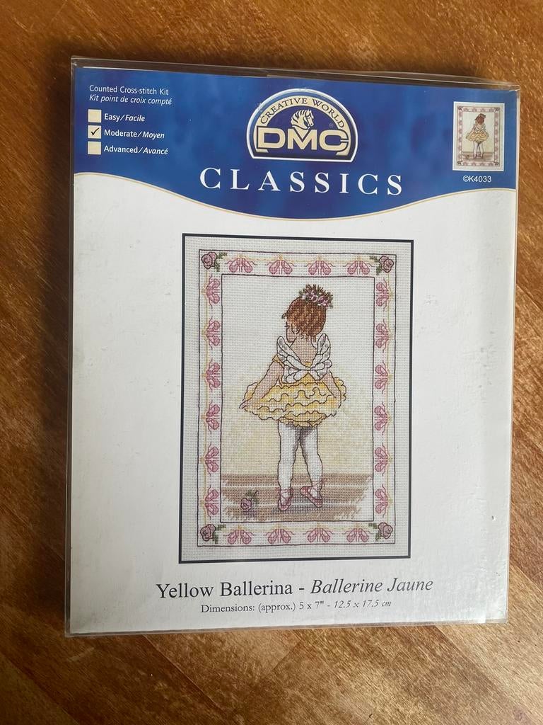 Kruissteekkit Yellow Ballerina/DMC, Hobby en Vrije tijd, Ophalen of Verzenden, Nieuw